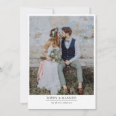 ミニマモダンリスト2写真メリー&結婚した シーズンカード (正面)