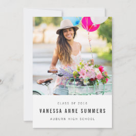 ミニマモダンリスト2写真卒業のお知らせ 招待状