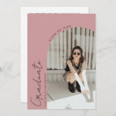 ミニマモダンリスト2写真卒業パーティー 招待状 (正面/裏面)