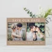 ミニマモダンリスト2写真救日付Kraftカード セーブザデート (スタンド正面)