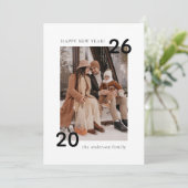 ミニマモダンリスト2写真新年おめでとう シーズンカード (スタンド正面)