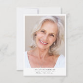 ミニマモダンリスト2写真葬儀悔やみや弔慰 サンキューカード (正面)