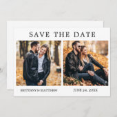 ミニマモダンリスト2写真Date Cardを保存 セーブザデート (正面/裏面)