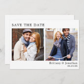 ミニマモダンリスト2写真Date Cardを保存 セーブザデート (正面/裏面)