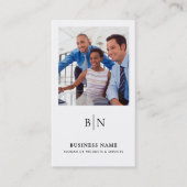 ミニマモダンリスト2写真QRコードおよびソーシャルメディア 名刺 (正面)