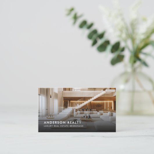 ミニマモダンリスト2枚の写真QRコード&ソーシャルメディア 名刺 (スタンド正面)