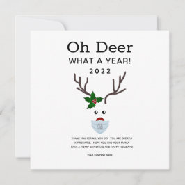 ミニマモダンリスト2022企業のロゴクリスマス シーズンカード