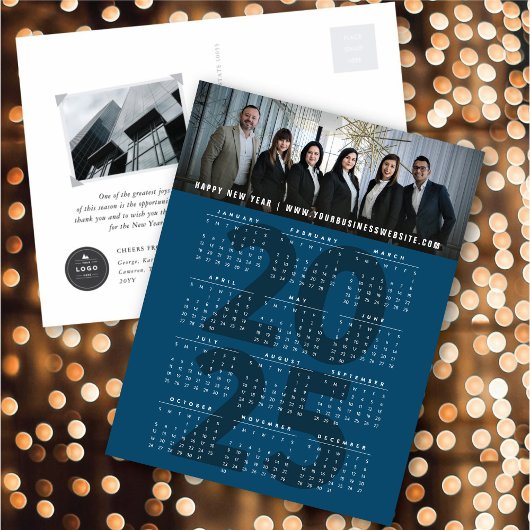 ミニマモダンリスト2023カレンダー新年フォトホール シーズンポストカード