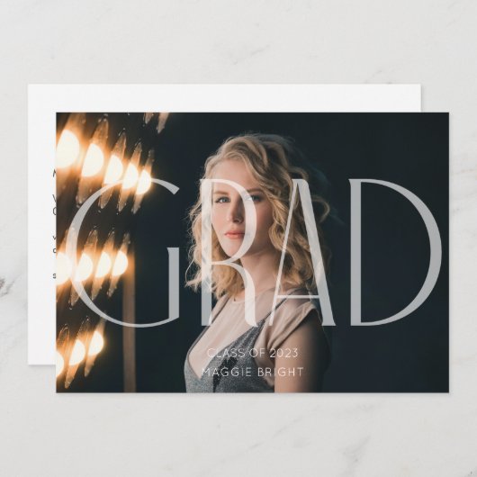 ミニマモダンリスト2023年度卒業発表 招待状 (正面/裏面)