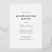 ミニマモダンリスト2023 |写真の卒業 箔招待状 (裏面)