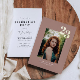 ミニマモダンリスト2023 |写真の卒業 箔招待状