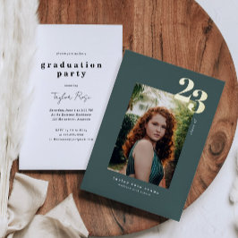 ミニマモダンリスト2023 |写真の卒業 箔招待状