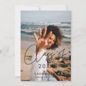 ミニマモダンリスト2025年卒業写真のクラス 案内状 (正面)