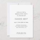 ミニマモダンリスト2025年卒業写真のクラス 案内状 (裏面)