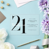 ミニマモダンリスト21歳の誕生日 アクリル招待状 (インサイチュ (ウェディング))