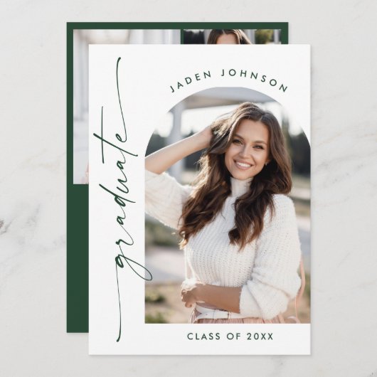 ミニマモダンリスト2 PHOTO卒業パーティー 招待状 (正面/裏面)