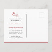 ミニマモダンリスト3フォトシック卒業パーティー インビテーションポストカード (裏面)