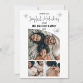 ミニマモダンリスト3写真うれしそうなホリデーシーズン シーズンカード (正面)