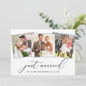 ミニマモダンリスト3写真書道結婚の 案内状 (スタンド正面)