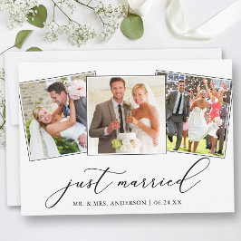 ミニマモダンリスト3写真書道結婚の 案内状