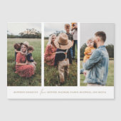 ミニマモダンリスト3縦写真ホリデーマグネット マグネット招待状 (正面)