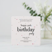 ミニマモダンリスト30th誕生日パーティー、30誕生 招待状 (スタンド正面)