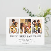ミニマモダンリスト3 Photo Collage結婚's 招待状 (スタンド正面)