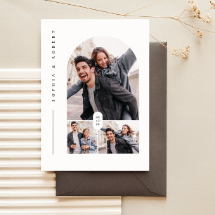 ミニマモダンリスト3 Photo Collage結婚's 招待状
