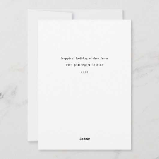 ミニマモダンリスト4フォトコラージクリスマス シーズンカード (裏面)