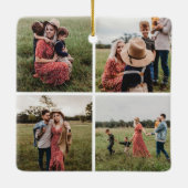 ミニマモダンリスト4フォトコラージュ セラミックオーナメント (裏面)