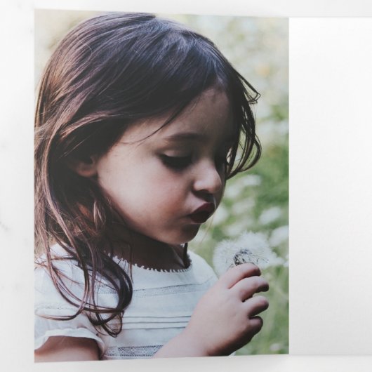 ミニマモダンリスト4フォトファミリーパーソナライズされた 三つ折りカード (内部最初)