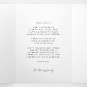 ミニマモダンリスト4フォトファミリーパーソナライズされた 三つ折りカード (内部中)