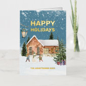 ミニマモダンリスト4フォトファミリー名 箔シーズンカード (正面)