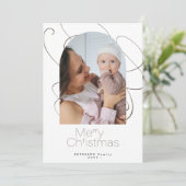 ミニマモダンリスト4写真クリスマス シーズンカード (スタンド正面)