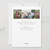 ミニマモダンリスト4写真クリスマス シーズンカード (裏面)