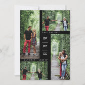 ミニマモダンリスト4枚の写真コラ結婚ージ セーブザデート (正面)