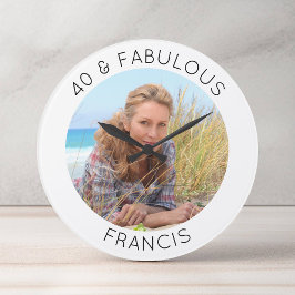 ミニマモダンリスト40と素晴らしい写真 ラージ壁時計