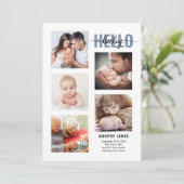 ミニマモダンリスト5フォトベビー誕生 案内状 (スタンド正面)