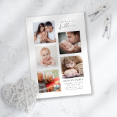 ミニマモダンリスト5フォトベビー誕生 案内状