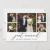 ミニマモダンリスト5写真書道結婚の 案内状 (正面)