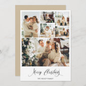 ミニマモダンリスト6フォトコラージホリデーカード シーズンカード (正面/裏面)