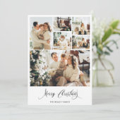 ミニマモダンリスト6フォトコラージホリデーカード シーズンカード (スタンド正面)