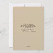 ミニマモダンリスト6フォトコラージホリデーカード シーズンカード (裏面)