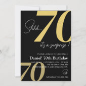 ミニマモダンリスト70番目の誕生日招待状 招待状 (正面)