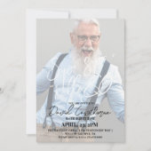 ミニマモダンリスト80thフォト誕生日 招待状 (正面)