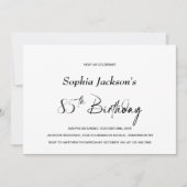 ミニマモダンリスト85th誕生日パーティー 招待状 (正面)