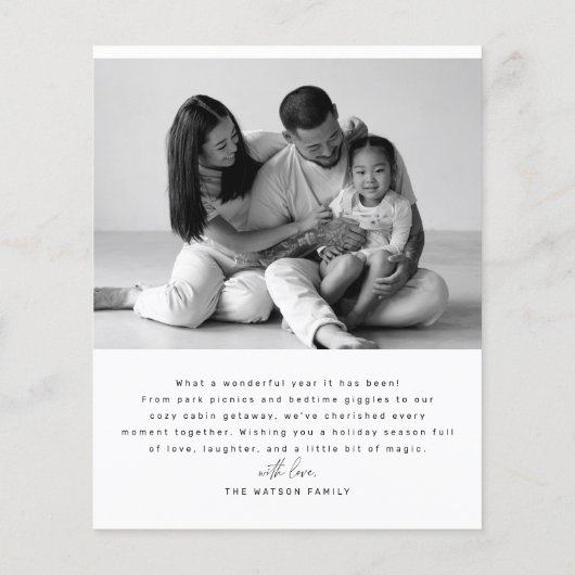 ミニマモダンリスト9フォトコラージュクリスマスバジェット (裏面)