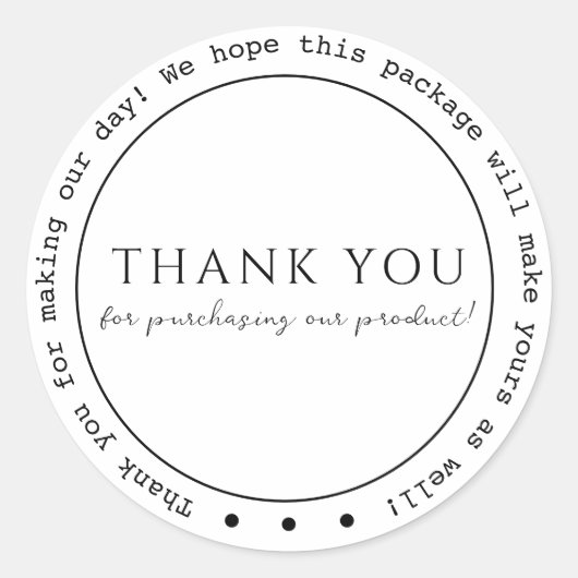 ミニマモダンリスト、ありがとう ラウンドシール (正面)