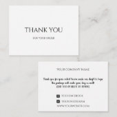 ミニマモダンリスト、ご注文ありがとうございます ノートカード (正面/裏面)