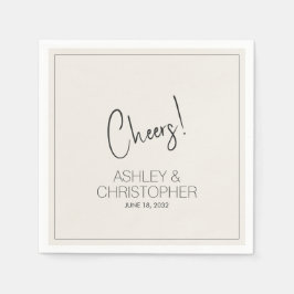 ミニマモダンリスト・アラバスタ結婚ー スタンダードカクテルナプキン